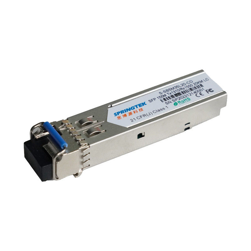 Émetteur-récepteur optique 155Mb/s TX1310nm/RX1550nm LC de WDM 20km BIDI SFP pour la Manche de fibre de SM