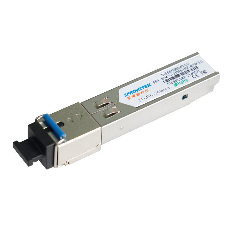 émetteur-récepteur optique de Sc DDM du module TX1310nm/RX1550nm de 155M Compatible Juniper /Arista SFP BIDI 40KM