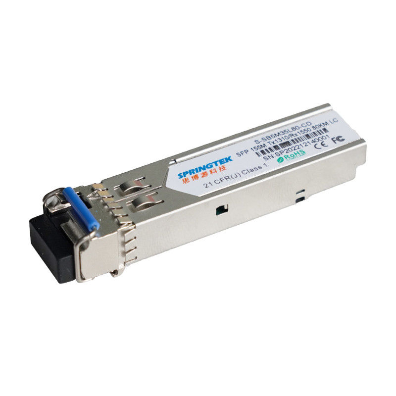module optique recto de SFP d'émetteur-récepteur de module de WDM du connecteur DDM de 155M BIDI 80km 1310nm/1550nmn LC