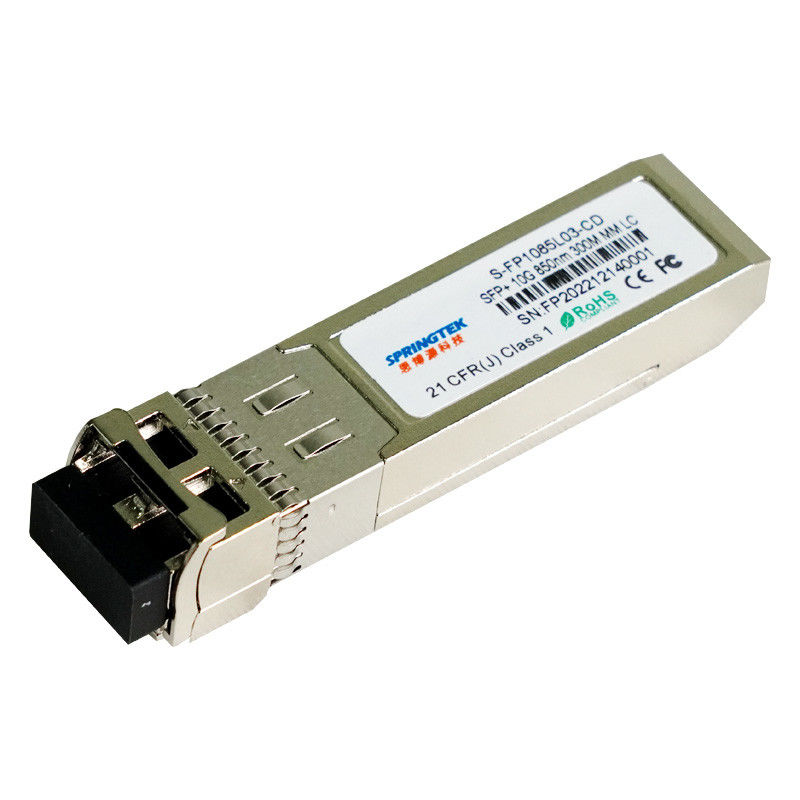 Émetteur-récepteur optique 10G SFP+SR, connecteur LC, 850 nm jusqu'à 300 m sur MMF