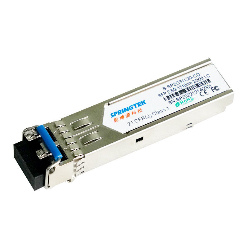 Cisco compatible/Juniper/HP/Arista SMF 2.5G LC 1310nm 20km avec le module optique d'émetteurs-récepteurs de DDM SFP