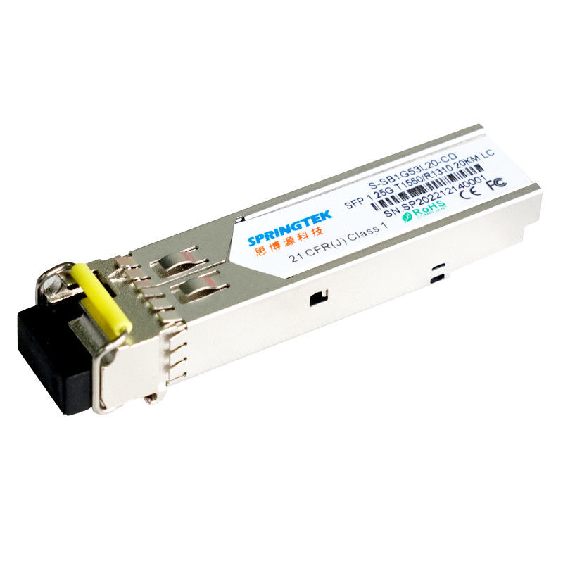 Module simple de vente chaud de SFP LC de prix usine de la fibre 1550/1310nm SMF 1.25G 20km de module recto de WDM BIDI SFP de SFP