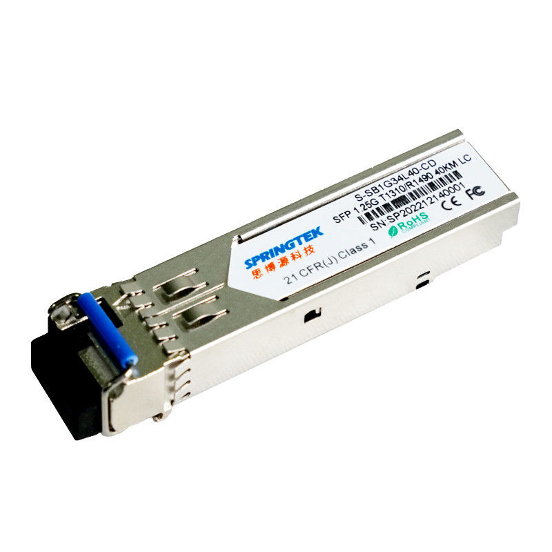 module optique de SFP d'émetteur-récepteur de WDM Gbic du connecteur SMF de 1.25G BIDI 40km Tx1310nm/TX1490nm LC