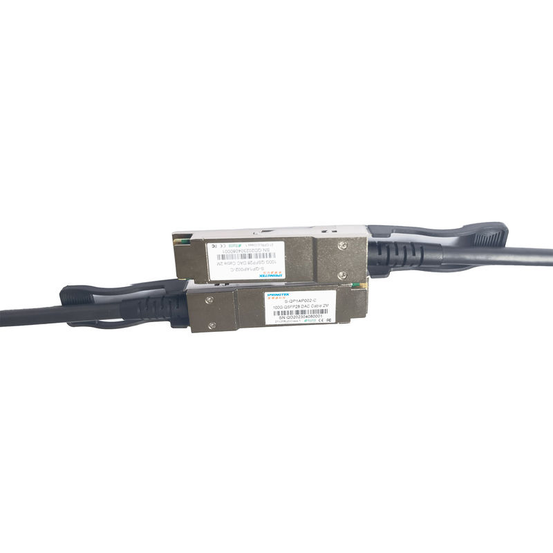 câble cuivre direct QSFP28 de l'attache 100G à QSFP28 DAC Cable 2M Compatible Arista Avaya Nokia
