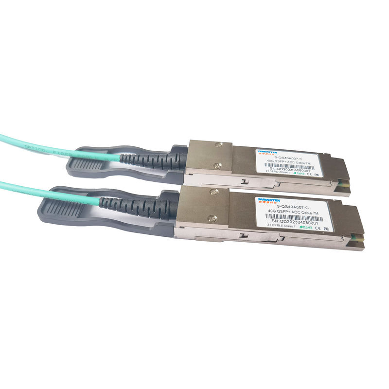 câble à fibres optiques actif 7M Compatible Arista Alcatel Avaya Nokia de 40G QSFP+To QSFP+ AOC