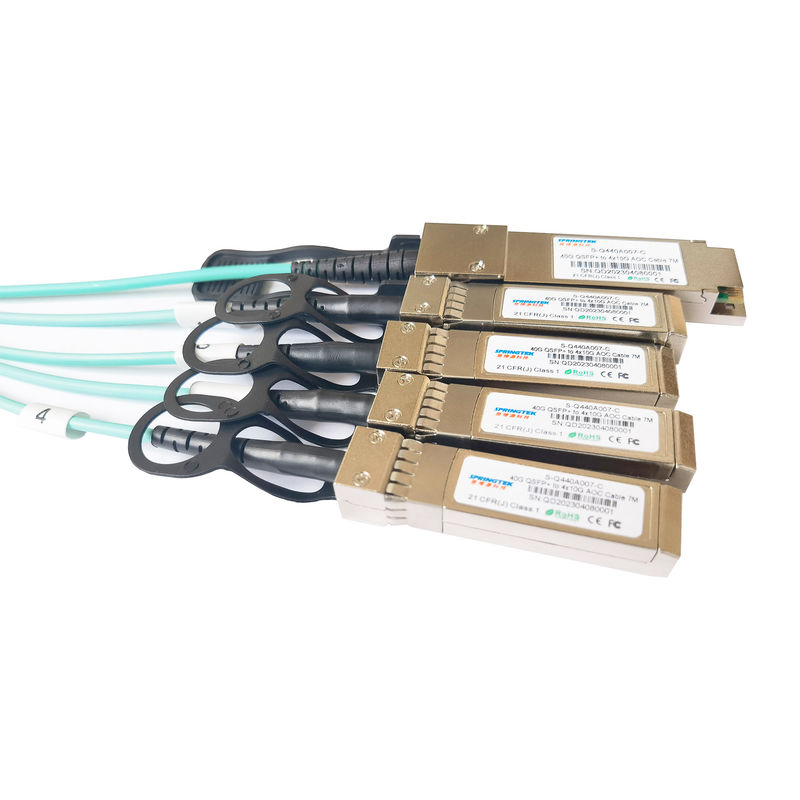 40g Qsfp+ à l'évasion de 4x10g Sfp+ Aoc câble le câble optique actif de l'émetteur-récepteur 850nm SFP Aoc de fibre de 7m Ddm Om3