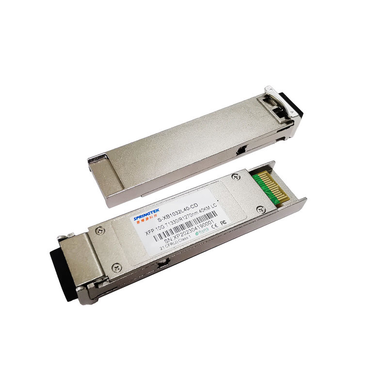 Modules optiques simples de l'émetteur-récepteur BX XFP LC de la fibre 10G XFP de BIDI 40KM 1330nm 1270nm
