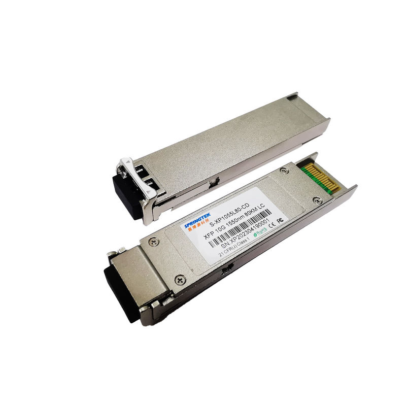 L'émetteur-récepteur compatible optique du ZR SMF 10G XFP de l'Ethernet LC XFP de fibre conjuguent le duplex 80km 1550nm